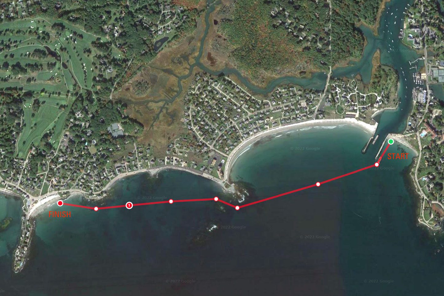 2023 Sea to Summit Swim Course Map